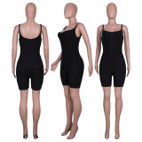 SC Solid Knitted Sleeveless Sling Tight Romper CH-8227