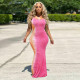 SC Plus Size Printed Backless Sleeveless Maxi Dress OSIF-22348