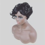 SC Short Cut With Bangs Synthetic Curly Wigs BMJF-K13