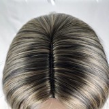 SC Gradient Color Middle Part Long Straight Wigs BMJF-K10