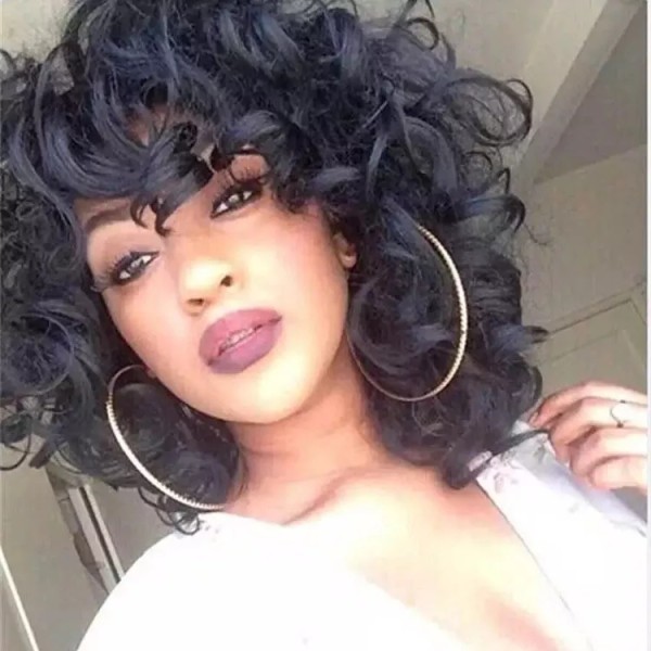 SC Short Bangs Afro Curly Wigs BMJF-K06