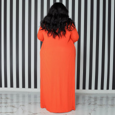 SC Plus Size Solid Strapless Maxi Dress+Long Cloak 2 Piece Sets NNWF-7575