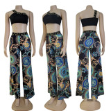 SC Sexy One Shoulder Two Piece Pants Sets CY-7138