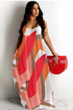 Plus Size Printed Sleeveless Slip Maxi Dress ONY-6012