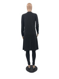 SC Plus Size Solid Ribbed Cami Top+Pants+Long Cloak 3 Piece Sets JRF-3704