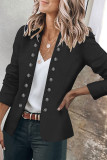SC Solid Double Breasted Long Sleeve Blazer Coat MK-3120