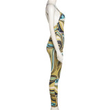 SC Fashion Sling Print Backless Tight Jumpsuits XEF-K21Q11563