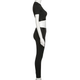 SC Fashion Slim Crop Top And Pants 2 Piece Sets XEF-K22S11959