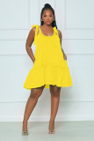 SC Plus Size Solid Sleeveless Strap Mini Dress CQ-190