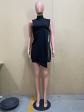 SC Sexy Sleeveless Split Top+Mesh Shorts 2 Piece Sets OLYF-6107