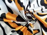 SC Plus Size Zebra Stripe Print Long Sleeve Sashes Maxi Dress ME-6097