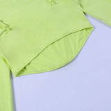 SC Sexy Long Sleeve Slim Pullover Crop Top FL-22152