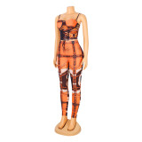SC Fashion Sexy Print Camisole And Pants Two Piece Set GOSD-OS6191