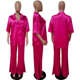SC Solid Shirt And Pants Two Piece Sets LSD-83126