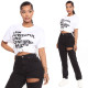 SC Casual Letter Print Short Sleeve T-Shirt GOSD-XM1192
