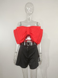 SC Sexy Big Bow-Knot Crop Top MUE-3391