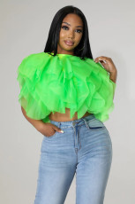 SC Sexy Petal Cascade Crop Top MUE-3381