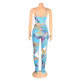 SC Fashion Print Camisole And Pants Two Piece Set GOSD-OS6092