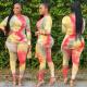 SC Plus Size Tie Dye Print Drawstring Long Sleeve 2 Piece Sets ME-6028