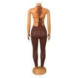 SC Sexy Print Backless Tight Jumpsuits GOSD-OS6365