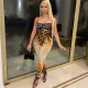 SC Sexy Mesh Print Sling Bodysuit And Pants Two Piece Set GOSD-OS6323