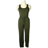 SC Solid Tank Top And Pants Two Piece Set GWDS-210202