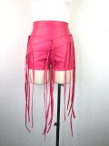 SC Sexy PU Leather Rope Woven Shorts GWDS-220438