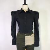 SC Fashion Lapel Long Sleeve Shirt GWDS-6619