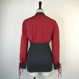 SC Long Sleeve Zip Colorblock Dress GWDS-220382
