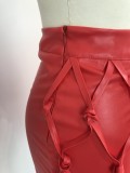 SC Sexy Tassel PU Leather Skirt GWDS-210309
