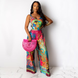 SC Plus Size Printed Casual Sleeveless Jumpsuits GMFF-T098