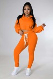 SC Solid Lace-Up Hoodie Pants 2 Piece Sets YD-8651