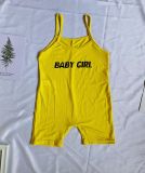 SC Kids Girls Letter Print Sling Rompers GYMF-YM028
