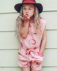 SC Kids Girls Fashion Print Sleeveless Rompers GYMF-YM040