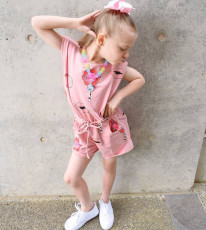 SC Kids Girls Fashion Print Sleeveless Rompers GYMF-YM040