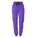 SC Casual Fashion Solid Color Cargo Pants YIY-6201