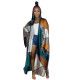 SC Printed Long Sleeve Shawl Coat TE-4464