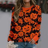 SC Pullover Round Neck Long Sleeve Casual Print Sweatshirt MA-Y387