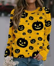 SC Pullover Round Neck Long Sleeve Casual Print Sweatshirt MA-Y387