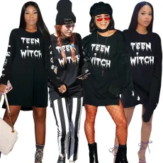 SC Party Halloween Letters T-Shirt Dress ASL-6071