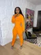 SC BODY Letter Print Long Sleeve Zipper Hooded Two Piece Pant Set CXLF-8081