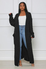 SC Casual Knitted Long Sleeve Loose Sweater Cardigan RUF-8969