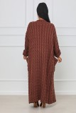 SC Casual Knitted Long Sleeve Loose Sweater Cardigan RUF-8969