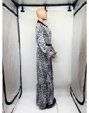 SC Fashion Leopard Print Loose Big Swing Maxi Dress (With Waist Belt)GDNY-2203