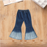 SC Kids Girl Tie Dye Top+Jeans Flare Pants+Headband 3 Piece Sets YKTZ-3005