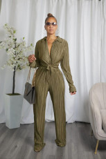 SC Casual Long Sleeve Cardigan And Straight Pant Suit YH-5278