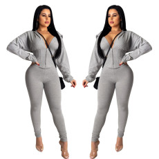 SC Waist Shaping Coat And Pants Sports Casual Two Piece Set CY-2133