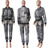 SC Print Jacket And Pants 2 Piece Suits HMS-5401