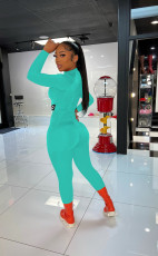 SC Fashion Solid Color Tight Jumpsuit YD-8660