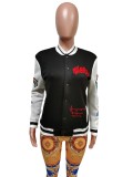 SC Fashion Embroidery Plush Baseball Jacket MEM-88401